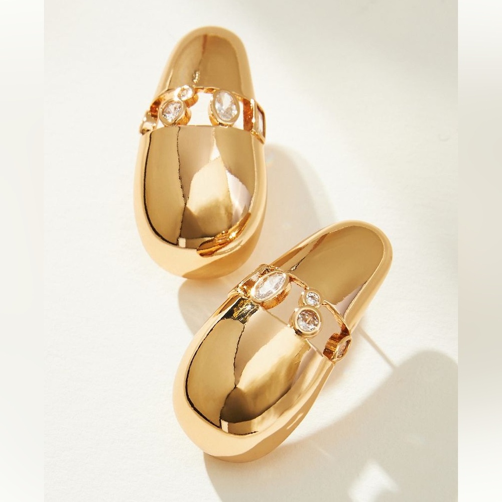 Anthropologie The Petra Crystal Cutout Drop Earrings - New With Tags